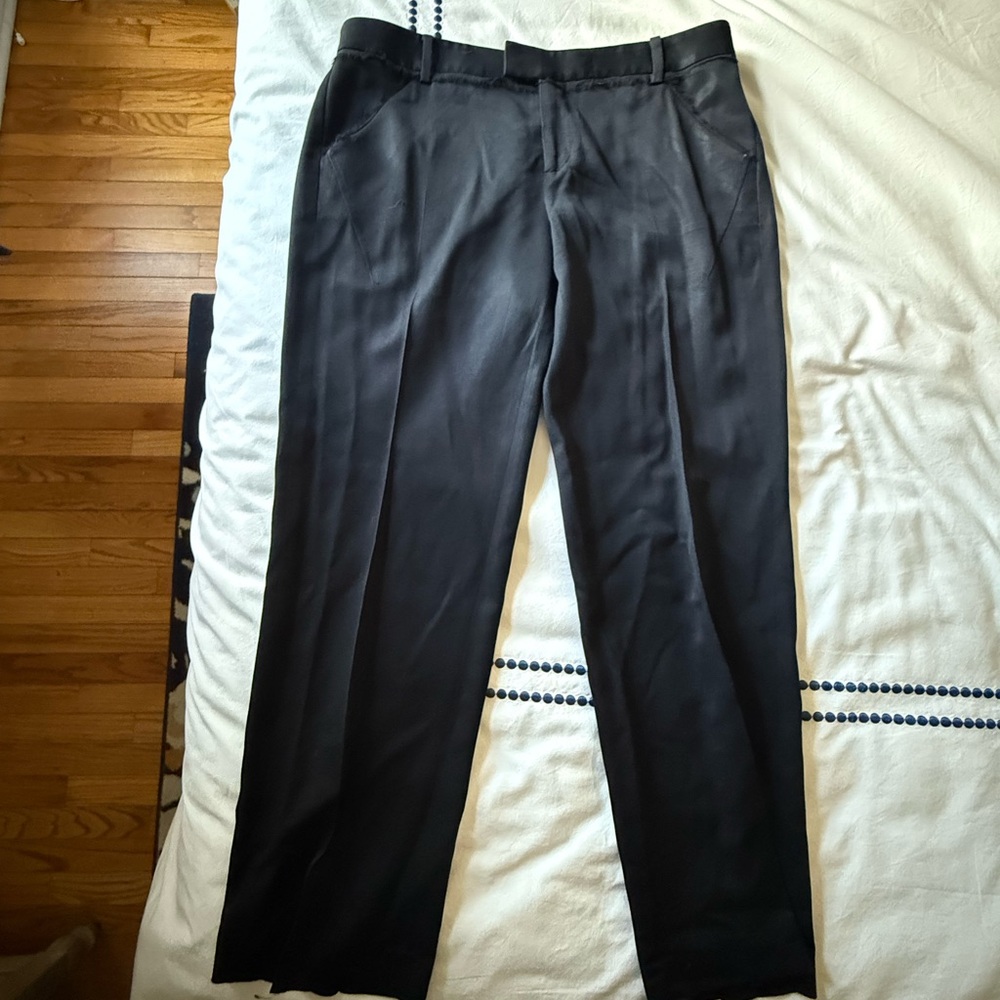 Helmut Lang Black Silk Trousers